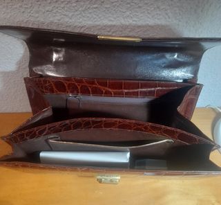 Bolso de piel de cocodrilo autentico 