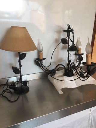 Lampara de Techo y Mesilla