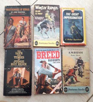 Livros antigos Romances, policiais, western, humor