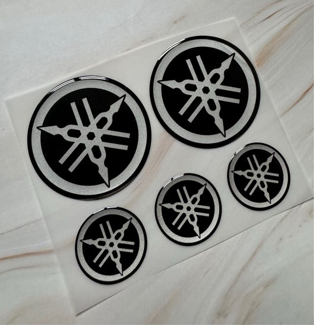 EMBLEMAS PEGATINA YAMAHA GEL 3D REFLECTANTES MOTO