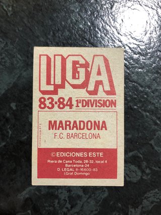 Ediciones este liga 83-84 Maradona