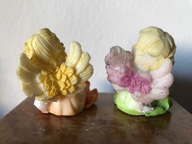 2 figuras angelitos musicos