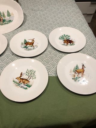 Platos caza vajilla