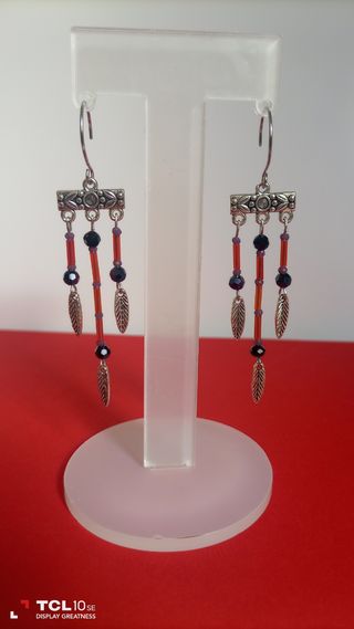 pendientes largos artesanales