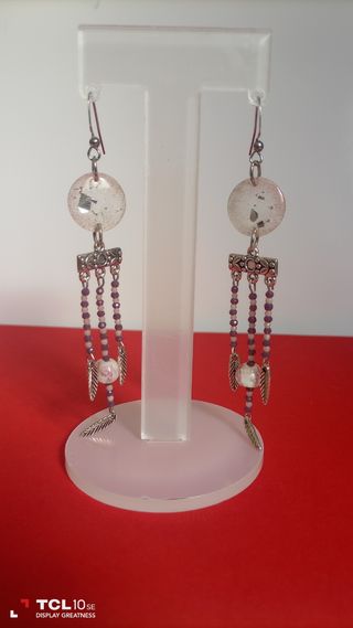 pendientes largos artesanales