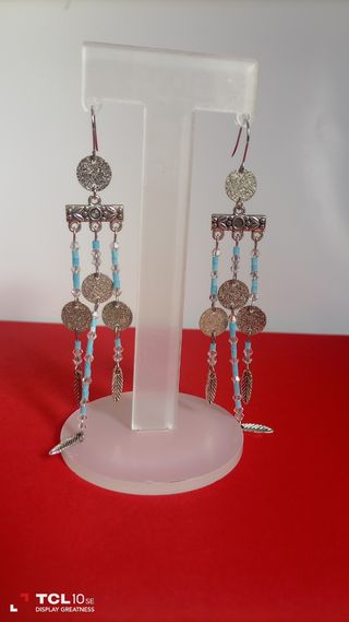 pendientes largos artesanales