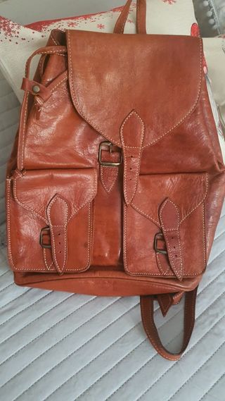 Mochila de cuero