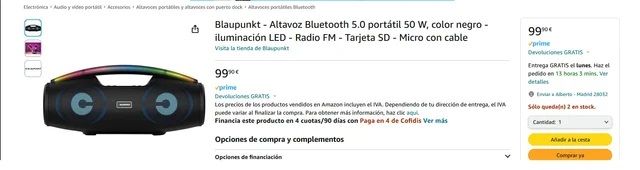 Blaupunkt Portable Speaker DJ BLP3985