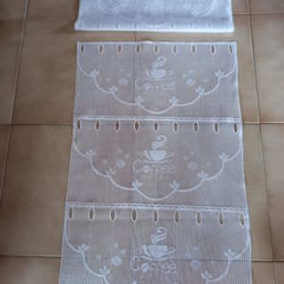 2 paia di tende in vetro