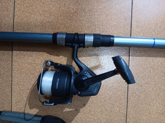 Caña de pescar con funda