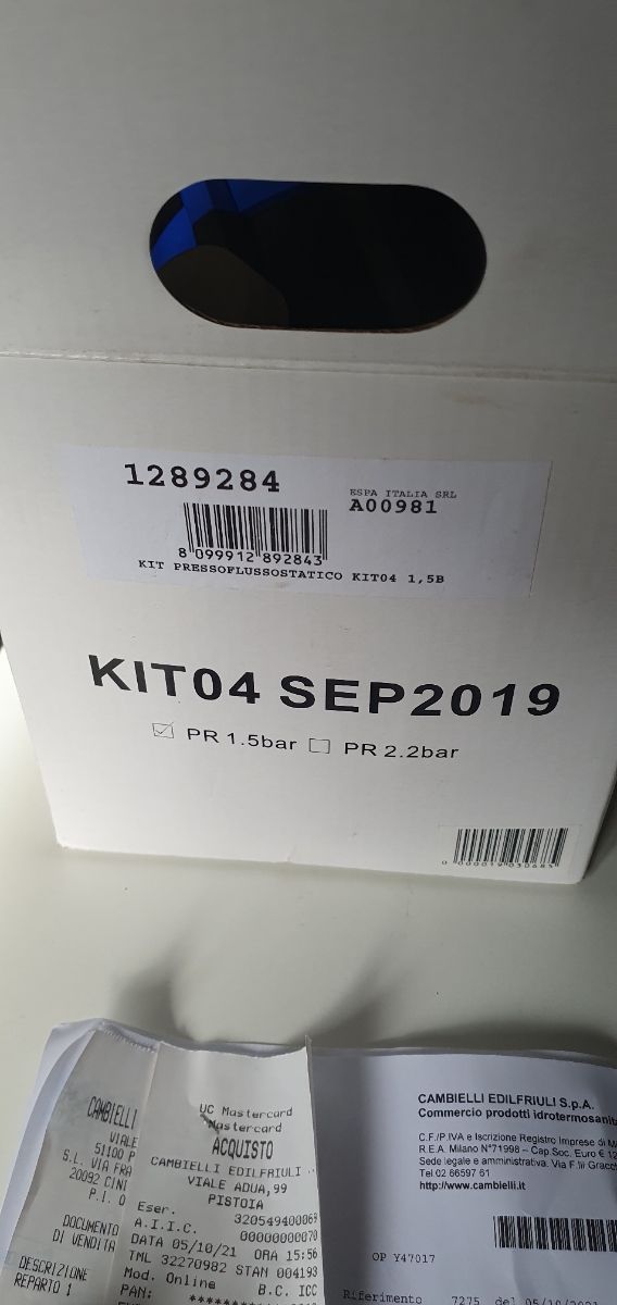 Presscontrol Espa + Condensatore elettr