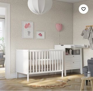 Cuna SUNDVIK + colchon + protector cuna