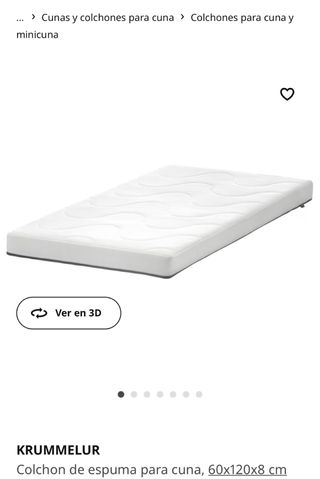 Cuna SUNDVIK + colchon + protector cuna