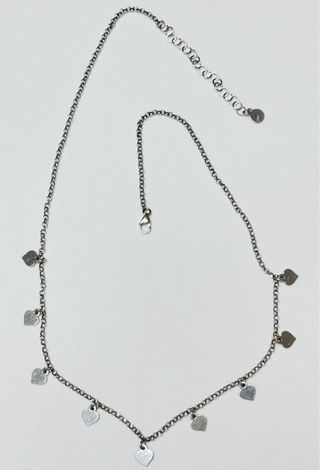 Gargantilla con corazones en plata de ley 925