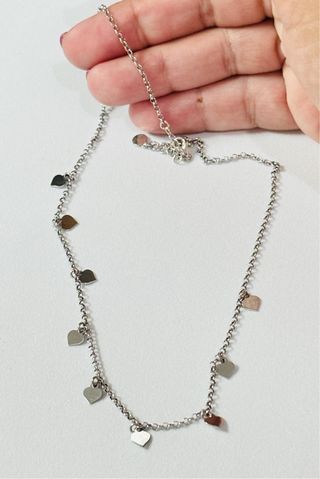 Gargantilla con corazones en plata de ley 925