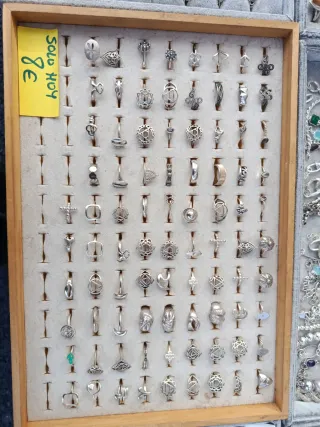 Anillos de plata lisa de ley 925