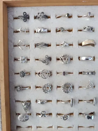 Anillos de plata lisa de ley 925