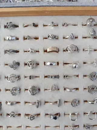 Anillos de plata lisa de ley 925