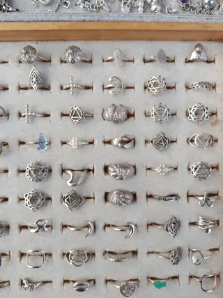 Anillos de plata lisa de ley 925