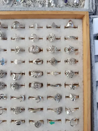 Anillos de plata lisa de ley 925