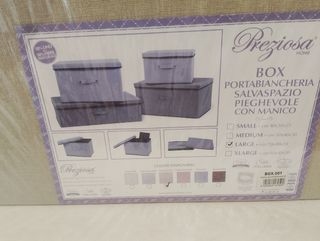 Scatole porta biancheria lino