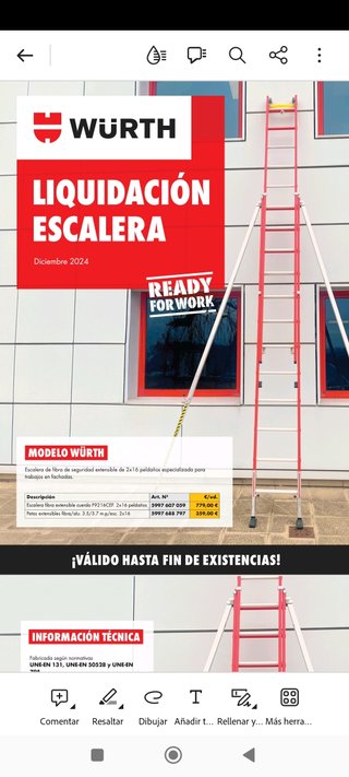 Escalera fibra 12 peldaños
