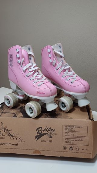 Patines artístico 4 ruedas rosa