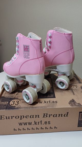 Patines artístico 4 ruedas rosa