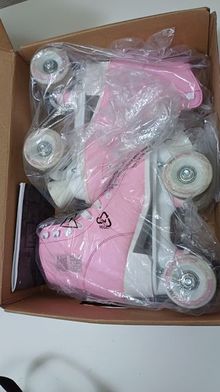 Patines artístico 4 ruedas rosa