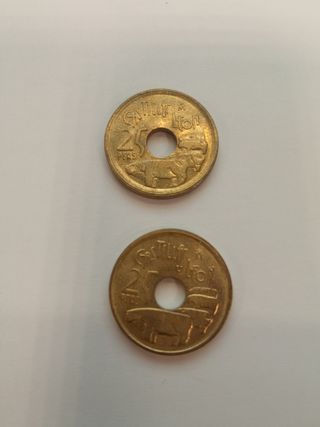 Monedas de 25 Pesetas con Error
