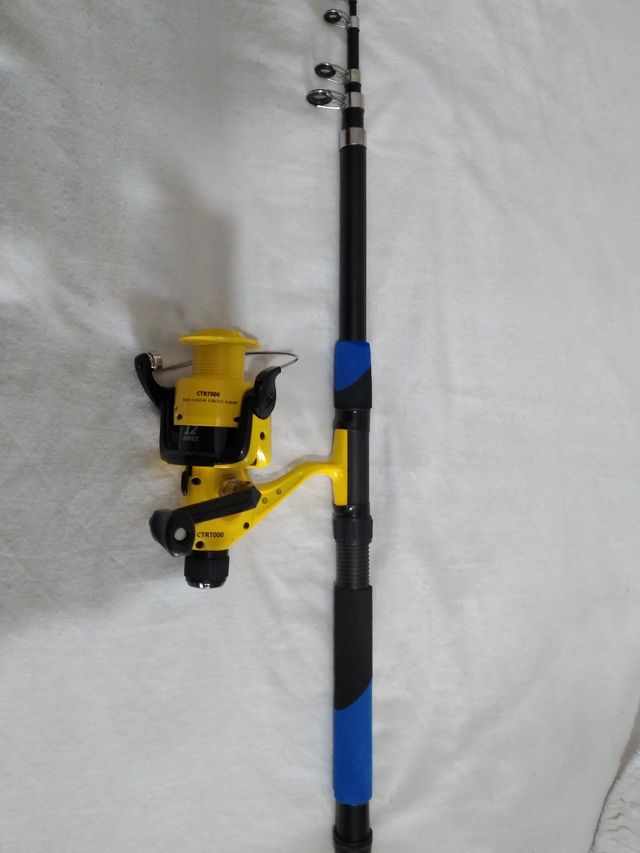 Caña de pesca 2,30 metros con carrete 