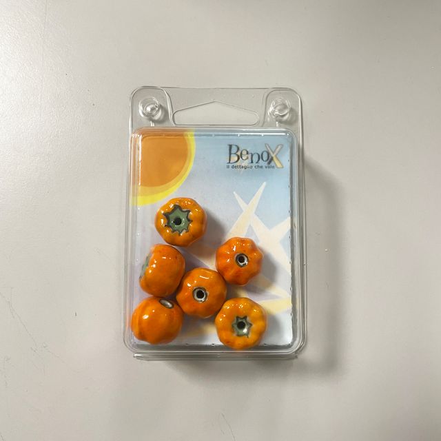 Perle in ceramica a forma di zucca