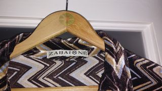 Blusa vintage con motivo en zigzag 