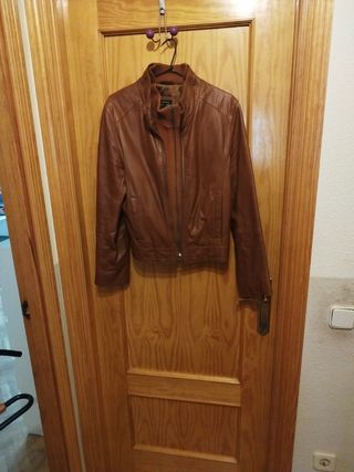 Cazadora cuero autentico mujer
