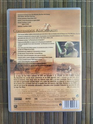 DVD Star wars El ataque de los clones