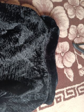 Abrigo largo  astracán negro