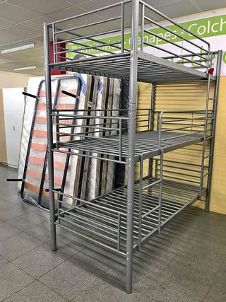 Litera triple NUEVA negra, gris o blanca