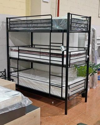 Litera triple NUEVA negra, gris o blanca