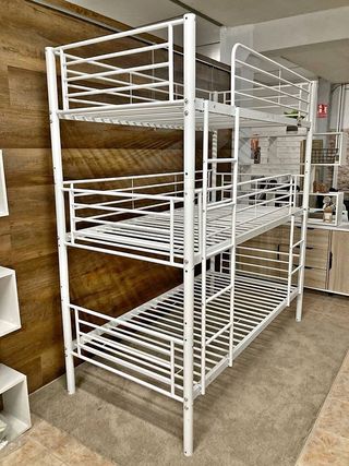 Litera triple NUEVA negra, gris o blanca