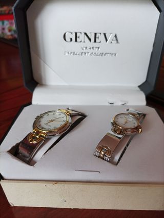Pareja de relojes Geneva cuarzo mujer 