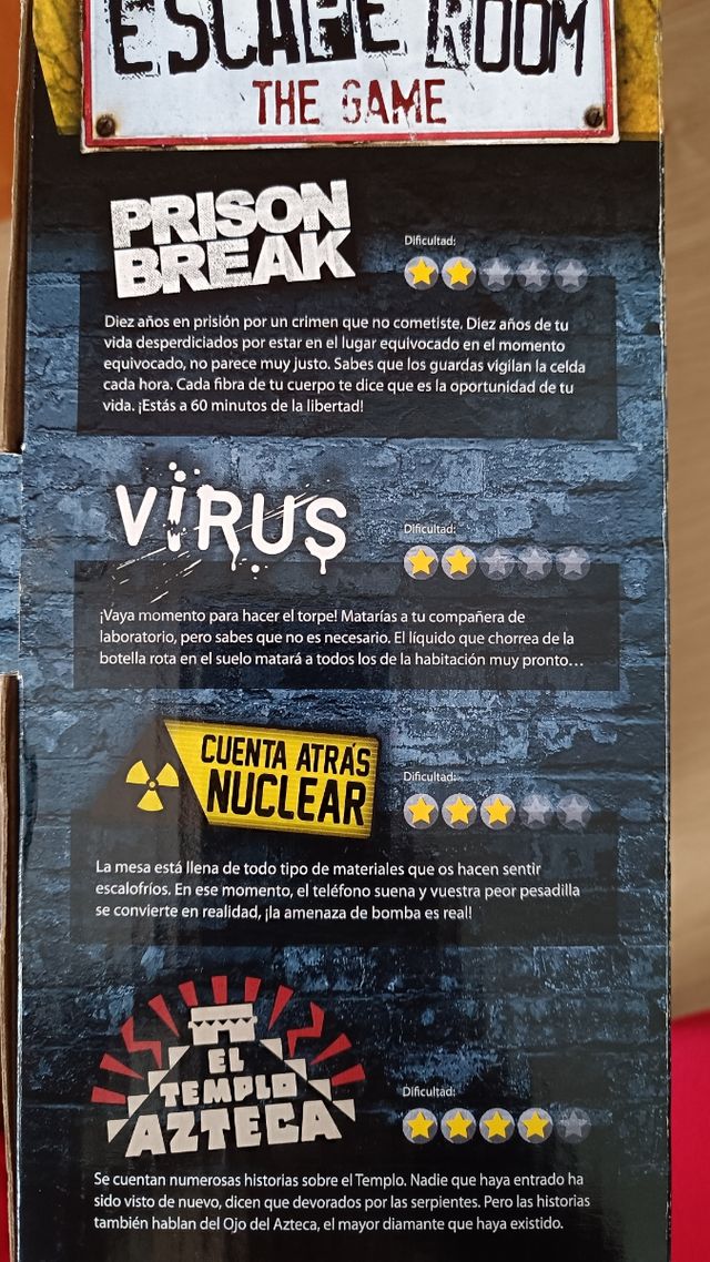 Juego de mesa Scape Room