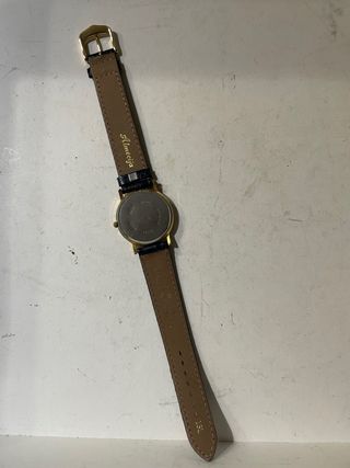 Reloj pulsera max factor, dorado correa piel 