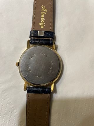 Reloj pulsera max factor, dorado correa piel 