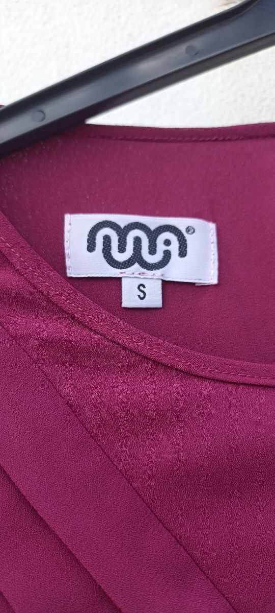 Vestido largo color buganvilla de raso