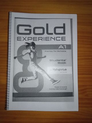 📚 LIBRO IMPRIMIDO DE INGLES GOLD EXPERIENCE A1 📚