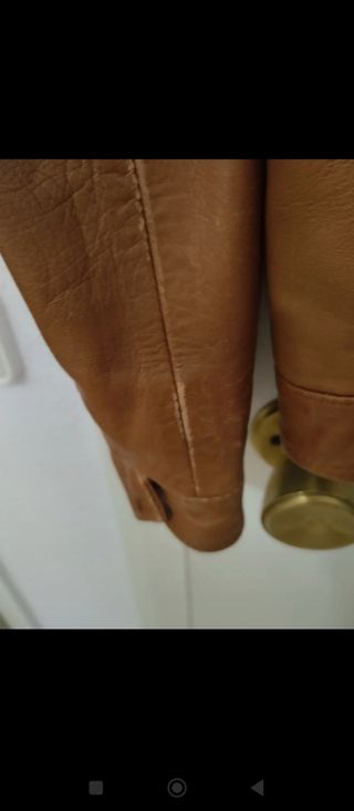 Cazadora de piel de caballero,