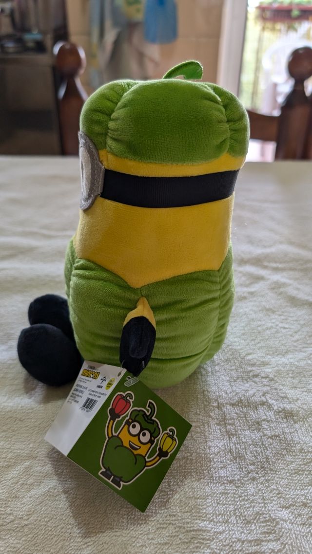 Minions peluche Pepper Dave, Altezza 18 cm. Nuovo