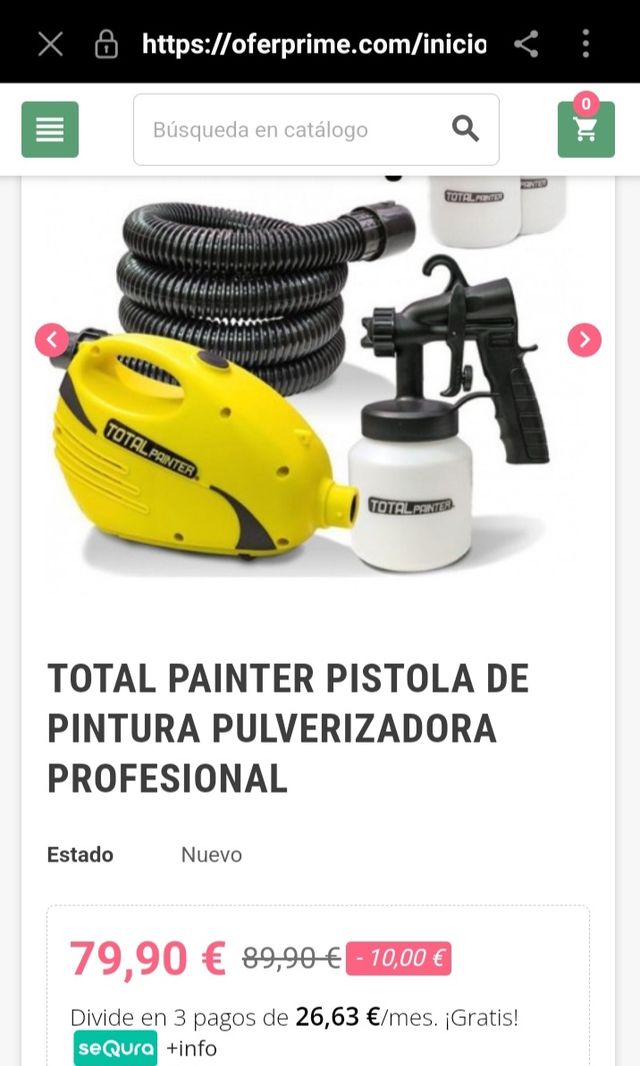 PISTOLA DE PINTURA PULVERIZADORA