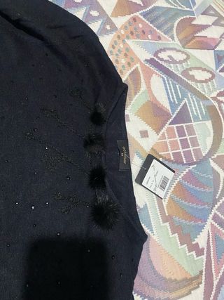 Jersey negro de lana fina