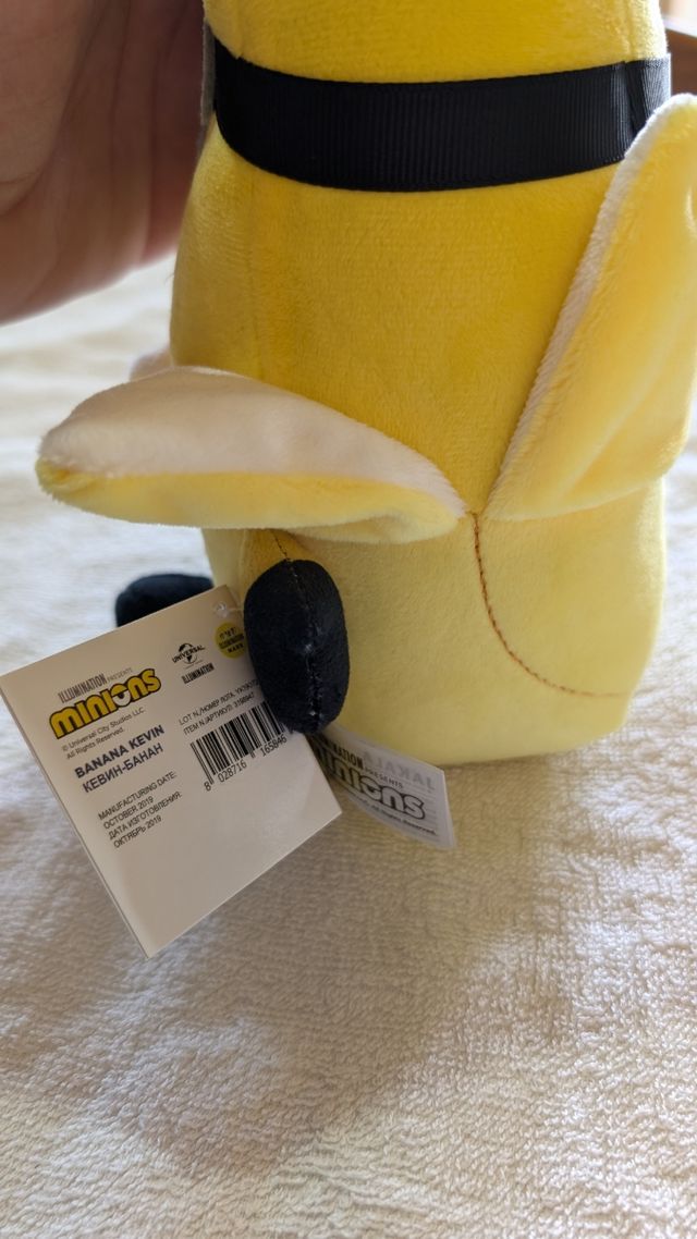 Minions peluche Banana Kevin, Altezza 20 cm. 